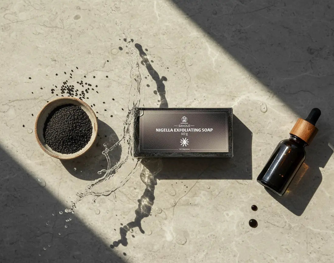 SANOUJ Sapun od Crnog Kima 80g za masnu kožu, AZOURANE