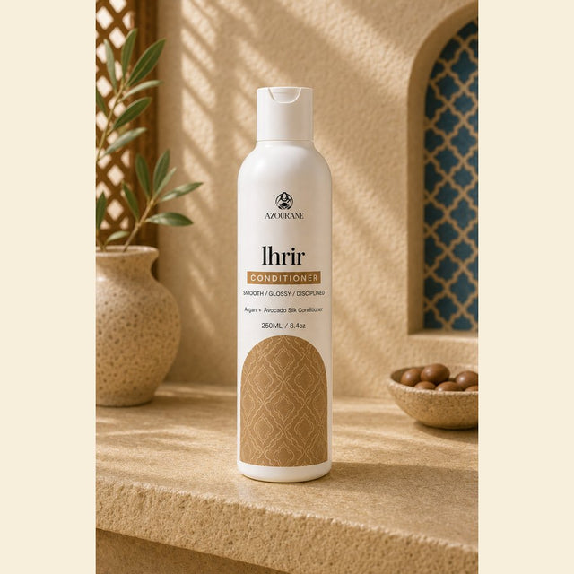 AZOURANE LHRIR regenerator za kosu, argan i avokado, bež-smeđa boca, 250 ml