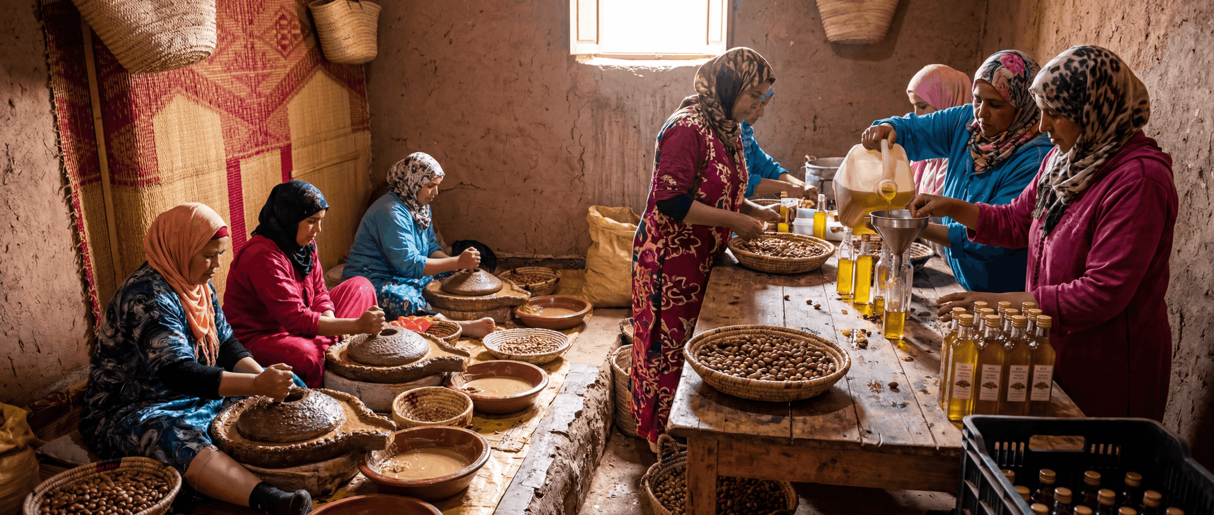 In Morocco, women's cooperatives hand-select and prepare every ingredient.