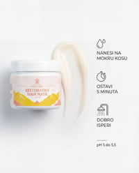 TAWENZA Restorative Hair Mask, 200 g, with shea butter and argan, AZOURANE