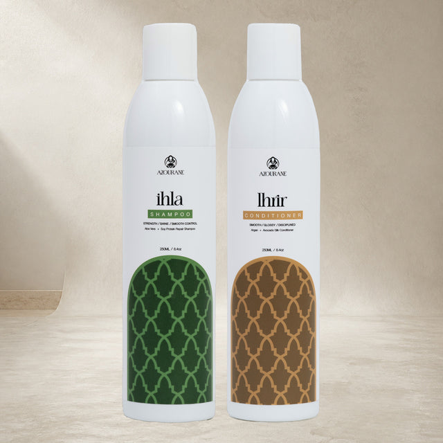 IHLA shampoo and LHRIR hair conditioner, 250 ml, hair-wash ritual